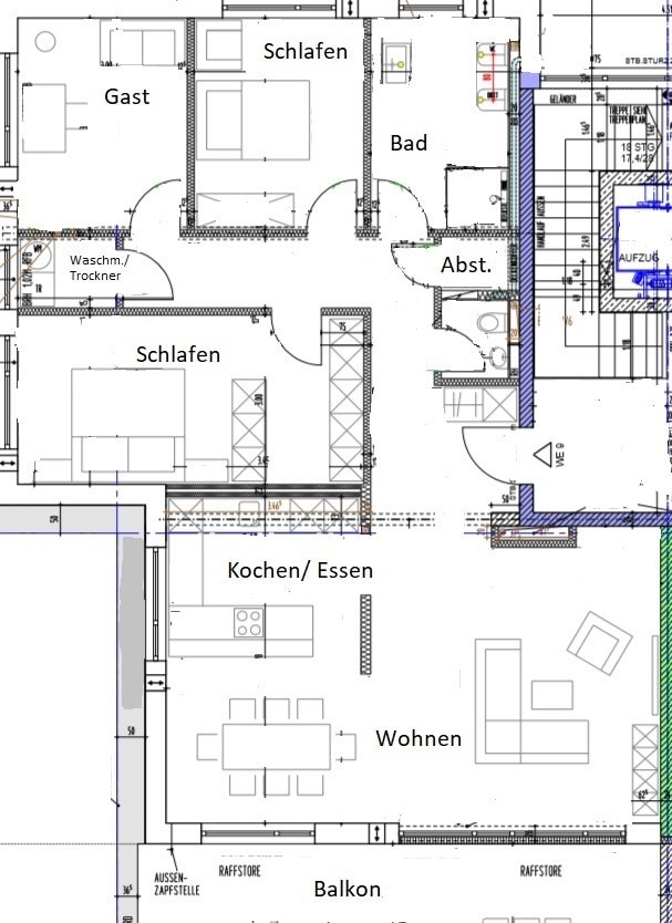 Grundriss ganz Penthousewohnung Limburg