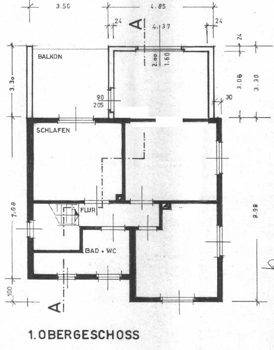 Grundriss 1. OG Einfamilienhaus Weilburg